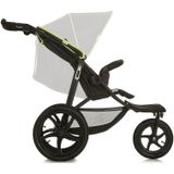 Hauck Runner Buggy - Grote luchtbanden - Compact opvouwbaar - Black/Neon Yellow
