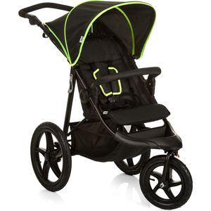Hauck Runner Buggy - Grote luchtbanden - Compact opvouwbaar - Black/Neon Yellow