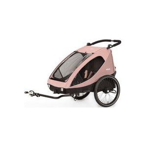 Hauck 2in1 Fietskar Buggy DRYK DUO Twee Kinderen, rose