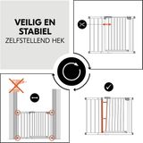 Hauck Open N Stop​ 2 Traphekje met 21 cm verlengstuk - 96 t/m 101 cm - Wit