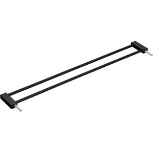 hauck Verlenging 9 cm voor veiligheidsbarrière voor kinderen, bijvoorbeeld voor autoclose 2 model, verlenging zonder boren, drukbevestiging - zwart metaal