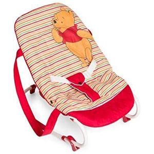 Hauck Babywip Rocky van Disney/schommelfunctie/verstelbare rugleuning, veiligheidsgordel/vanaf de geboorte tot 9 kg bruikbaar/kantelbestendig en draagbaar, Poeh lente licht (rood)