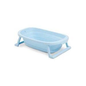 hauck Opvouwbare babybadkuip Wash N Fold M voor baby's en peuters tot 16 kg, afvoerstop met kleurverandering bij hoge temperatuur, zachte materialen, 80 x 48 x 25 cm (lichtblauw)