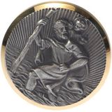 HP - Autozubehör Christoffel Amulet - Goud/Zilver - Ø 43 mm