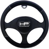 HP Autozubehör Stuurwielhoes (Ø x h) 39 cm x 4 cm Velours, Kunstleer Zwart 37 - 39 cm