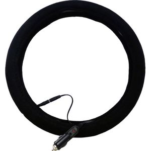 HP Autozubehör - Stuurwielhoes - Zwart - Verwarmbaar 12V - Ø 38 cm