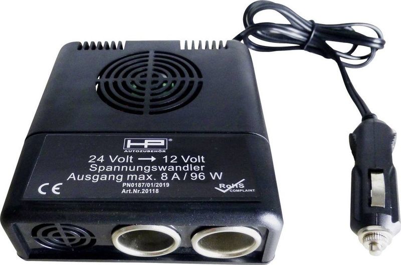 HP - Spanningomvormer - Omvormer - Geen Kleur - Ingangsspanning 30V, Uitgangsspanning 12V, Uitgangsvermogen 96W