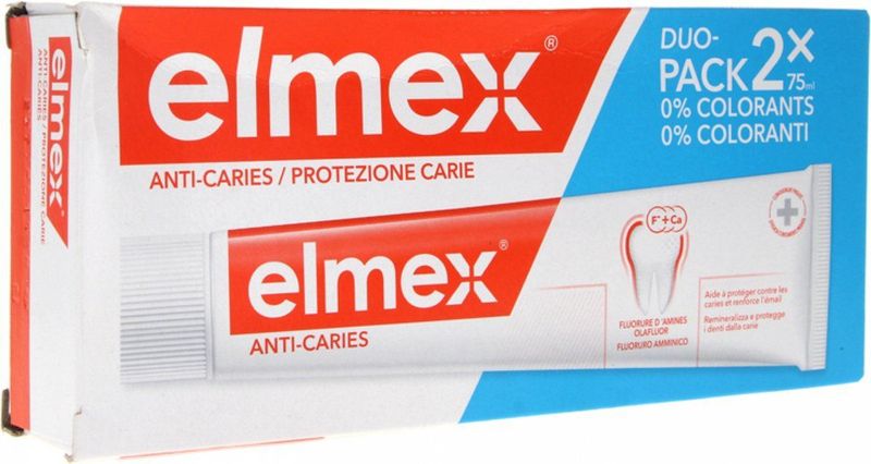 elmex - Anti-Cariës Tandpasta - 2x75ml - Aminfluoride