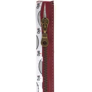 Optilon Opti 8881 M60 bronskleurige metaalrits 6mm deelbaar 45 cm bordeaux rood