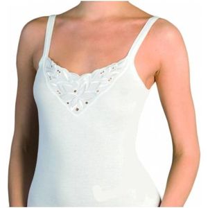 Conta - Hemd - Wit - 100% Katoen - Smal Bandje met Kant