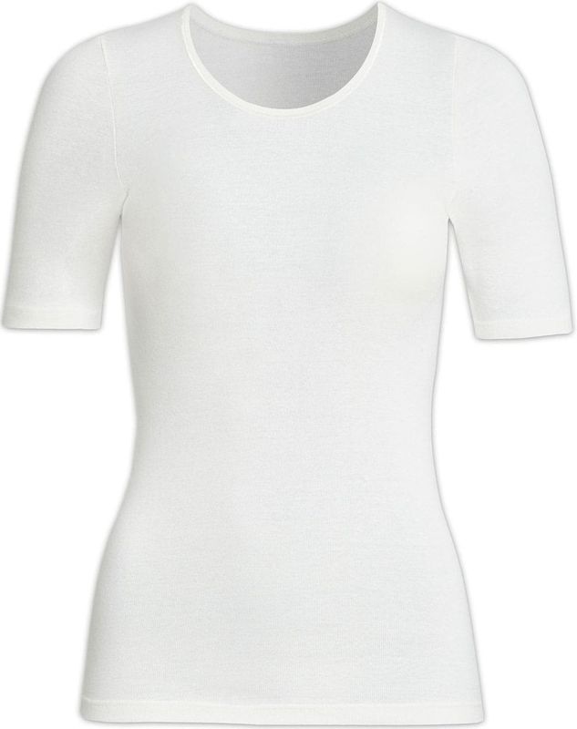 con-ta Weiß Damen Kurzarmshirt mit Angora »Basic«