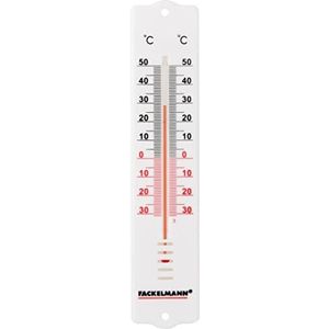 Fackelmann Tecno thermometer 21 cm van kunststof/PP, wit/meerkleurig, 22,7 x 10 x 1,3 cm