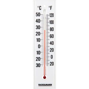 Fackelmann Thermometer TECNO, thermometer voor binnen, analoge temperatuurweergave (kleur: wit/zwart), aantal: 1 stuks