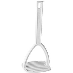 FACKELMANN 24283 aardappelstamper Blanca, keukenhulp van kunststof, aardappelpers voor gecoate potten en pannen (kleur: wit), hoeveelheid: 1 stuk