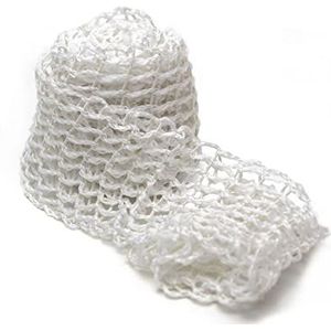 Fackelmann Elastisch vleesnet, slagersnet voor gevuld vlees, braden, gerookt of rond, van kalfsvlees, gemaakt van polyester, wit, ca. 2 m lang, 1 stuk
