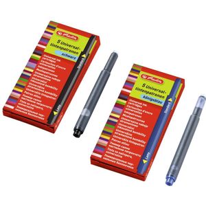 Herlitz Universele inktpatronen, 10 stuks, blauw