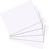 Herlitz 10621423 indexkaart A6 blanco, 100 stuks gelast met scheurdraad, blanco wit