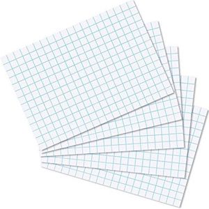 Herlitz indexkaarten - DIN A8 - geruit - wit - 100st.