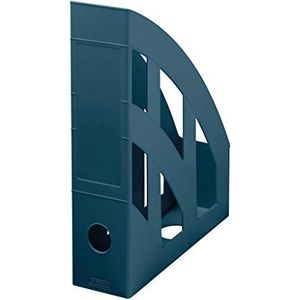 herlitz 50033997 tijdschriftenbak classic, A4-C4, gerecycled kunststof met blauwe engelcertificaat, donkerblauw, 4 stuks