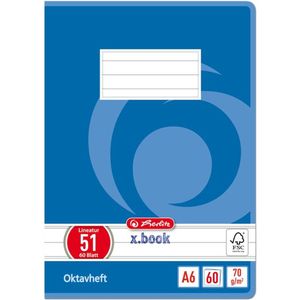 Herlitz 285619 schrijfblok & schrift A6 60 vel Meerkleurig
