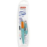 Herlitz Schoolvulpen my.pen M-veer turquoise/oranje M, 1 stuk (1 stuk)