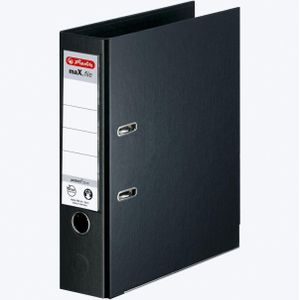 herlitz Ordner Rückenbreite 8 cm DIN A4 Kunststoff schwarz