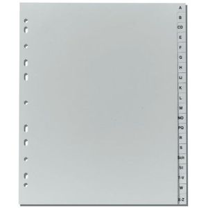 Herlitz Register A4 Überbreite A-Z Kunststoff PP 20-teilig grau
