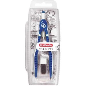 herlitz Zirkel my.pen blau/weiß