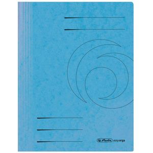 5 x Herlitz Schnellhefter A4 Karton 355g/qm hellblau