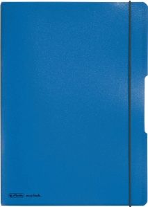 Notizheft my.book flex PP A4 2x40 Blatt liniert kariert blau