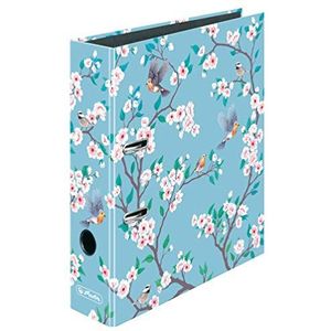 Herlitz 50021642 ordner Max.File, A4, rugbreedte: 8 cm, zwarte binnenspiegel, motief: Ladylike Birds, 10 stuks