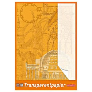 5 x Herlitz Transparentpapierblock A4 65g/qm 30 Blatt