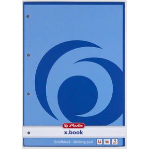 Briefblock A4 100 Blatt liniert -fach gelocht