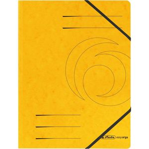 5 x Herlitz Eckspanner A4 Karton gelb