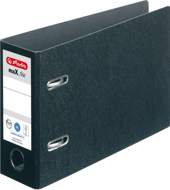 herlitz maX.file Ordner schwarz Karton 7,5 cm DIN A5 quer