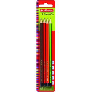 10 x Herlitz Bleistift Scolair H,HB,B,2B VE=4 Stück