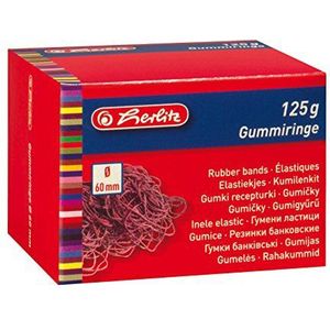 4 x Herlitz Gummiringe 60mm 125g rot