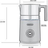 Severin - SM 3585 - Melkopschuimer - Zilver/Zwart - Inductietechniek - 500ml