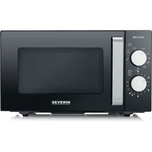 Severin MW 7762 - Vrijstaande Solo Magnetron met grill - Keramische bodem - Zwart