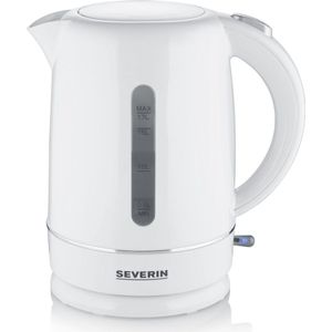 SEVERIN waterkoker, 1,7 L inhoud, met verwijderbaar kalkfilter, waterniveau-indicator, aan/uitknop en indicatielampje, 2.200 W, wit, KA 4325