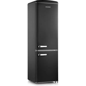 Severin RKG 8918 - Koel-vriescombinatie - 244 Liter - Retro - Zwart