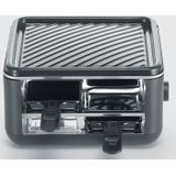 SEVERIN RG 2360 - Black Line Lite Mini gourmetstel - 4 personen - variabele temperatuurinstelling - PFAS vrije baklaag - vaatwasserbestendig - 4 pannetjes met parkeerfunctie