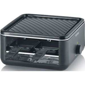 SEVERIN Raclette-grill met 4 pannen met anti-aanbaklaag en klikstow-functie, 800 W, zwart RG 2360