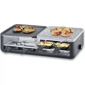 Severin PG 8569 - Plancha BBQ Grill SUAVE - Twee Aparte Verwarmingszones Keramische Coating 240 C
