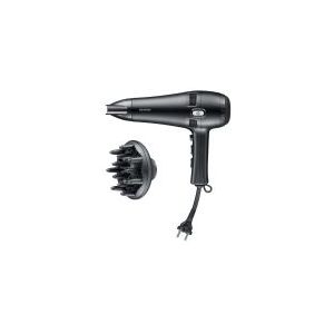 Severin HT 0165 Haardroger met automatische intrekbare kabel, haardroger met afneembare diffuser en hub, krachtige haardroger 2100 W, zwart, HT 0165