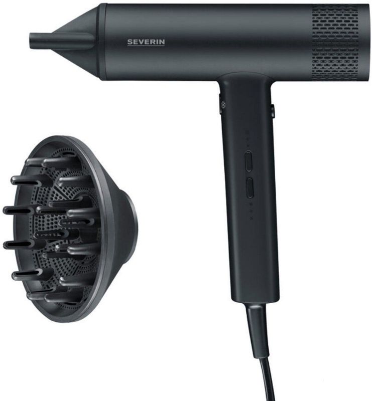 Severin - HT 0170 S-stijl - Föhn - Zwart - Aluminium