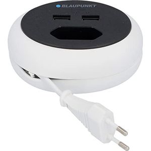 PushUp stekkerdoos 4-voudig + 2x USB A + 2x USB C inductieve lading antraciet