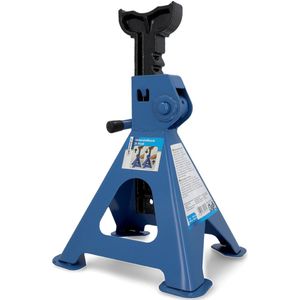 Cartrend - Assteun - Blauw - Draagvermogen 2000 kg - Instelbare Hoogte 265-420 mm