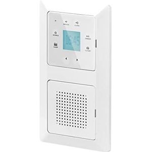 UNITEC Inbouwradio met touch-functie en Bluetooth, wit, verticaal en horizontaal monteerbaar