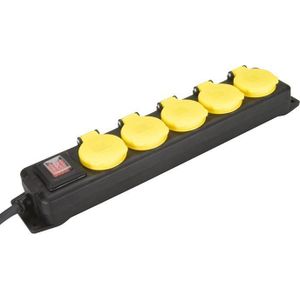 Unitec - TSD 5f IP44 - Stekkerdoos - 1,4m - H07RN - 5 Stopcontacten